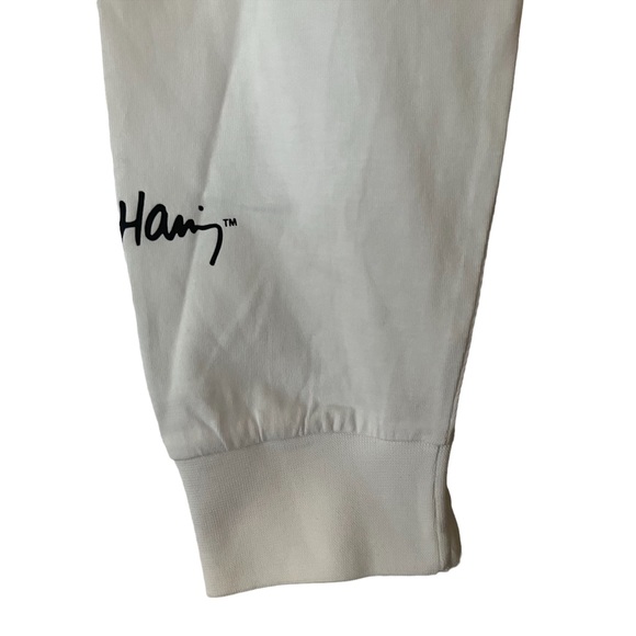 H&M Keith Haring Long Sleeve Relaxed Fit Tee T Shirt Sleeve Print Mens XS NWOT - Picture 5 of 7